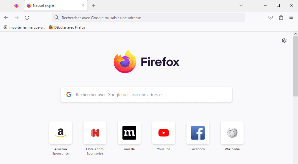 aperçu navigateur Firefox